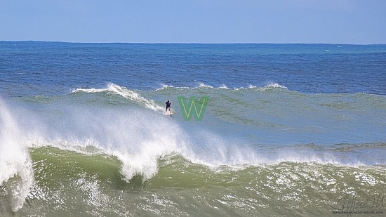 big wave surfing, black vest, haena, hāʻena, orange board, 01/16/21