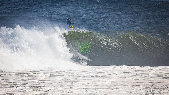 big wave surfing, black vest, haena, hāʻena, yellow board, 01/16/21