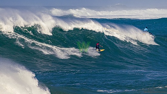 big wave surfing, haena, hāʻena, red vest, yellow board, 01/16/21