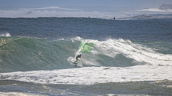 big wave surfing, green board, haena, hāʻena, red vest, 01/16/21