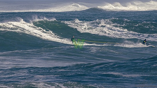 big wave surfing, black vest, haena, hāʻena, yellow board, 01/16/21