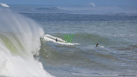 big wave surfing, black vest, haena, hāʻena, yellow board, 01/16/21