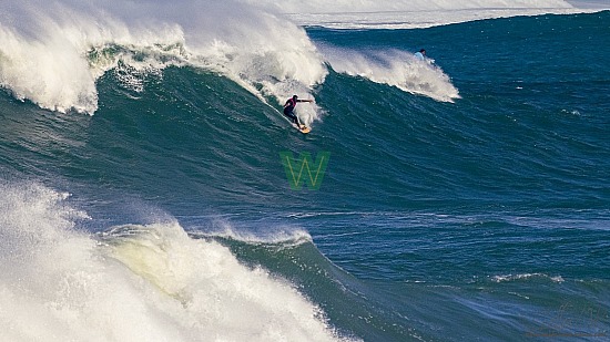 big wave surfing, haena, hāʻena, red vest, yellow board, 01/16/21