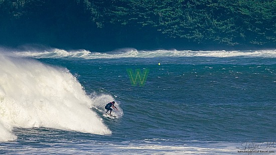 big wave surfing, haena, hāʻena, red vest, yellow board, 01/16/21